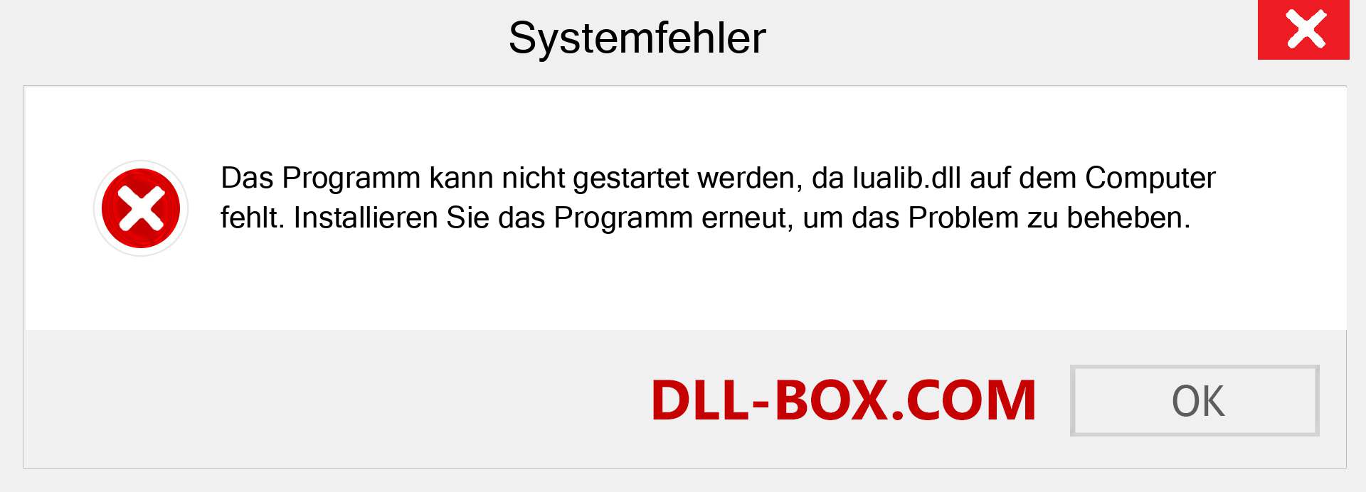 lualib.dll-Datei fehlt?. Download für Windows 7, 8, 10 - Fix lualib dll Missing Error unter Windows, Fotos, Bildern